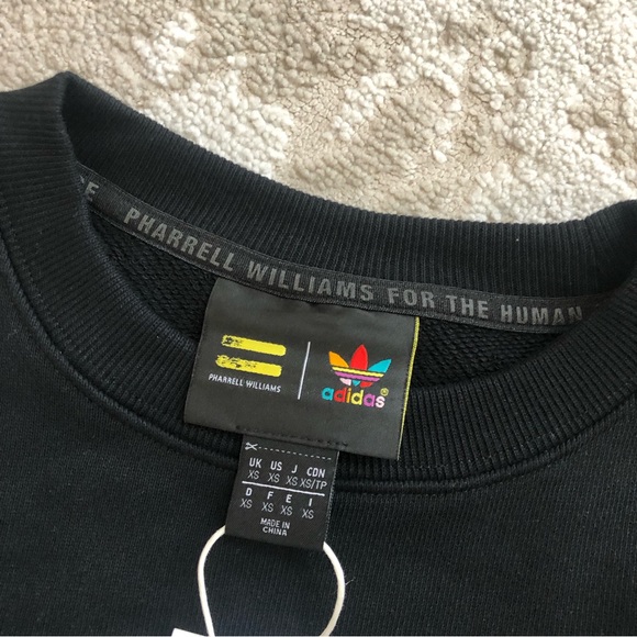 NWT ADIDAS PHARRELL WILLIAMS BASICS CREWNECK SWEATSHIRT (GENDER NEUTRAL) GT4329 - Picture 11 of 13